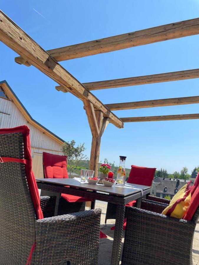 Chalet-Ferienwohnung Schlossblick, 51 Qm, Wellness/Fitness/Sauna - Bergroedelhof Feilitzsch Екстер'єр фото